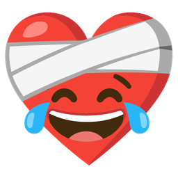 Mending heart and Face with tears of joy