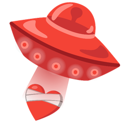 mending heart and flying saucer