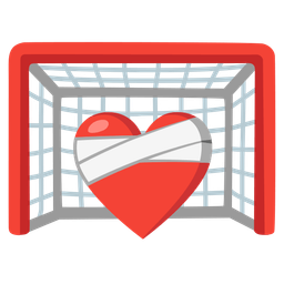 mending heart and goal net
