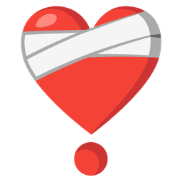 mending heart and heart exclamation