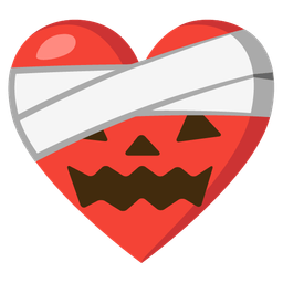 mending heart and jack-o-lantern