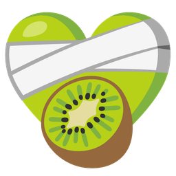 mending heart and kiwi fruit