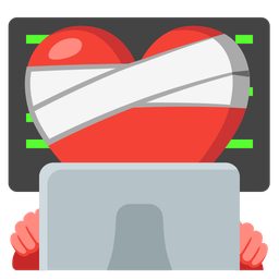 mending heart and laptop