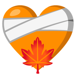 mending heart and maple leaf