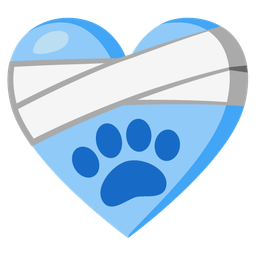 mending heart and paw prints