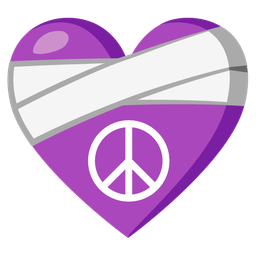mending heart and peace symbol