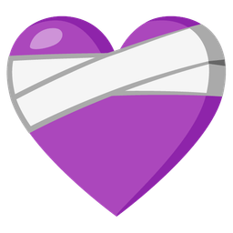 mending heart and purple heart