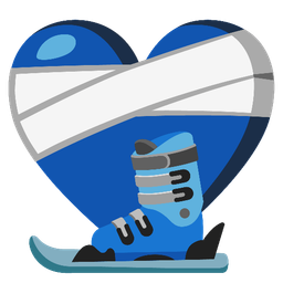 mending heart and skis