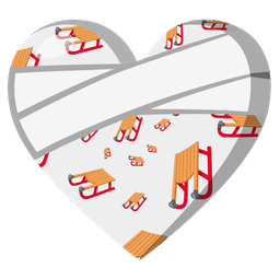 mending heart and sled