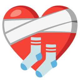 mending heart and socks