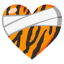 mending heart and tiger face