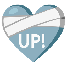 mending heart and UP! button