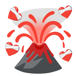 mending heart and volcano