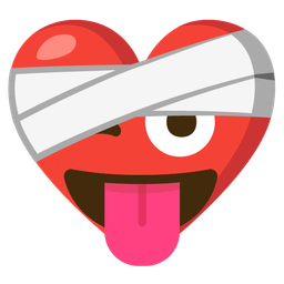 Mending heart and Winking face with tongue