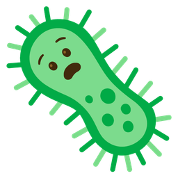Microbe and Anguished face