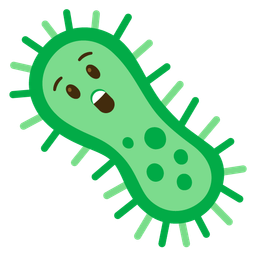microbe and astonished face