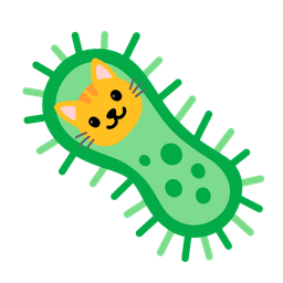 microbe and cat face