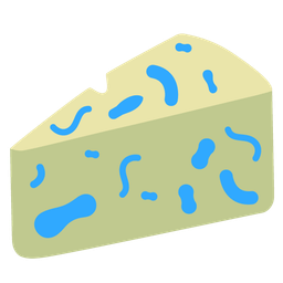 microbe and cheese wedge