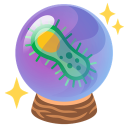 microbe and crystal ball