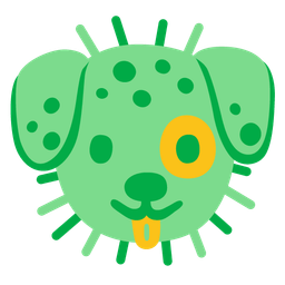 microbe and dog face