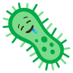 microbe and drooling face