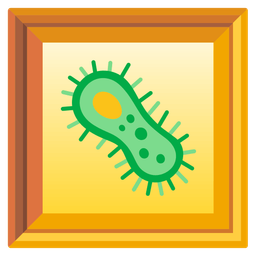 microbe and framed picture