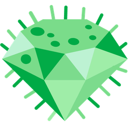 microbe and gem stone