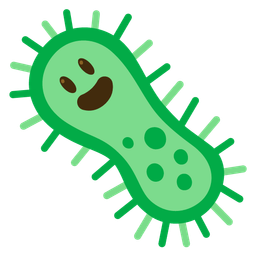 Microbe and Grinning face with big eyes