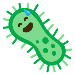 Microbe and Grinning face with sweat