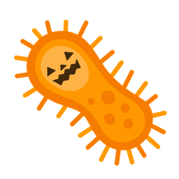 microbe and jack-o-lantern
