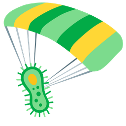 microbe and parachute