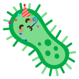 microbe and partying face