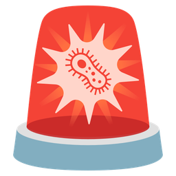 microbe and police car light