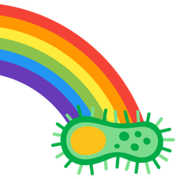 microbe and rainbow