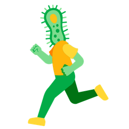 microbe and running shoe