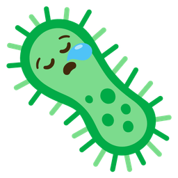 microbe and sleepy face