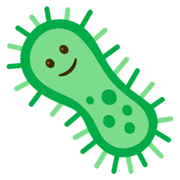 Microbe and Slightly smiling face