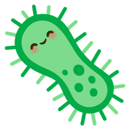 Microbe and Smiling face with smiling eyes