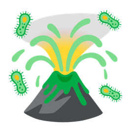 microbe and volcano