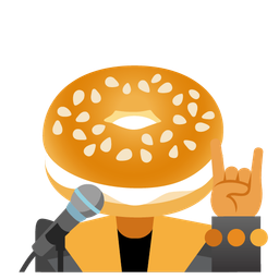 microphone and bagel