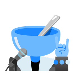 microphone and bowl with spoon