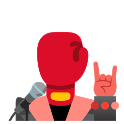 Microphone and Boxing glove