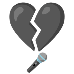 microphone and broken heart