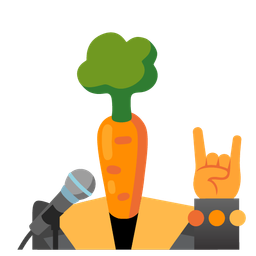 microphone and carrot