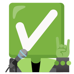 Microphone and Check mark button