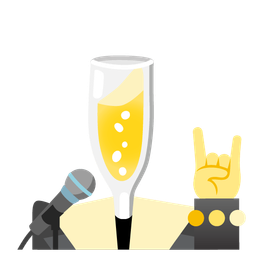 Microphone and Clinking glasses