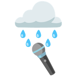 Microphone and Cloud with rain