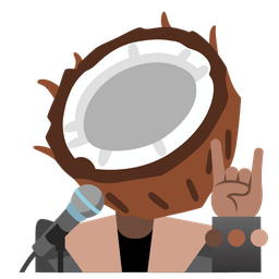 microphone and coconut