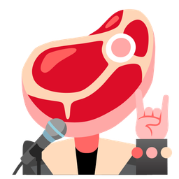 microphone and cut of meat