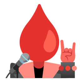 Microphone and Drop of blood